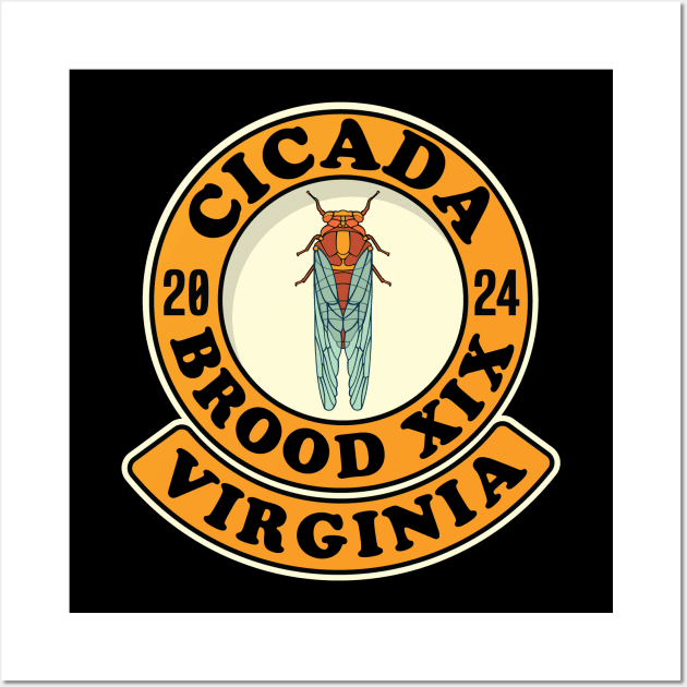 Cicada Brood XIX Virginia Wall Art by Huhnerdieb Apparel